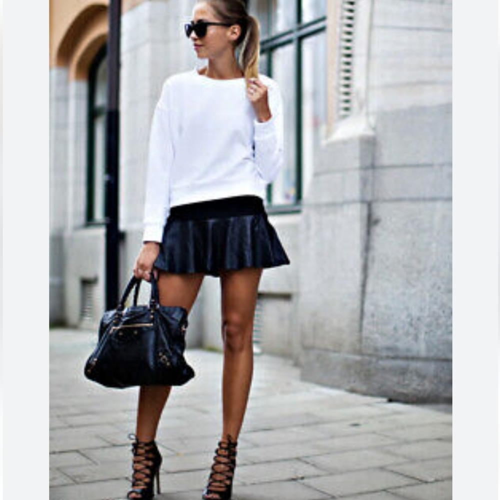 Club Monaco Leather Skirt - Picture 1 of 12